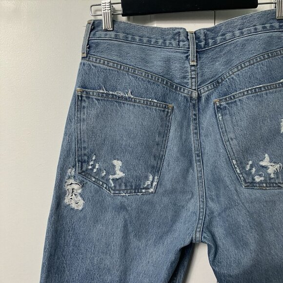 Agolde 90's Jeans Womens 27 Distressed High Rise Straight Leg Made USA - Picture 4 of 10